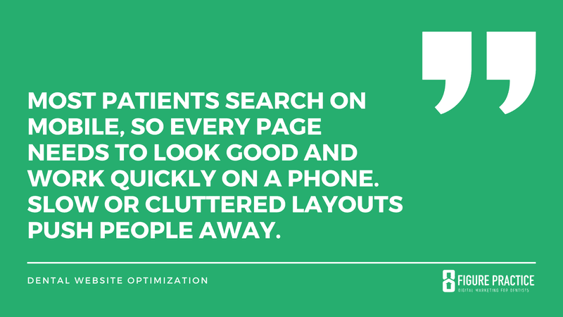 dental website optimization